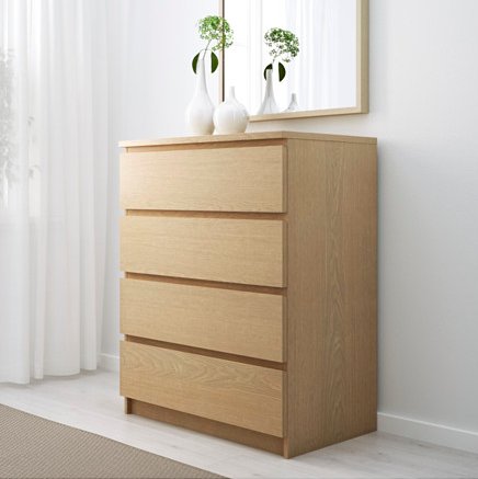 komoda MALM 4 szuflady IKEA