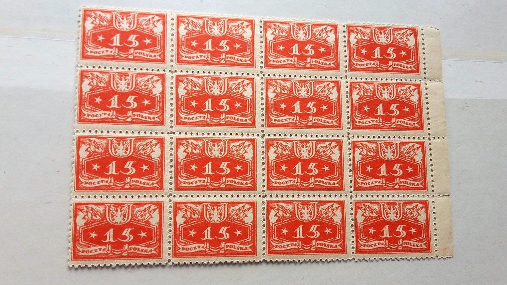 Arkusz-znaczki urzędowe /16 znaczków/  - wyprzedaż