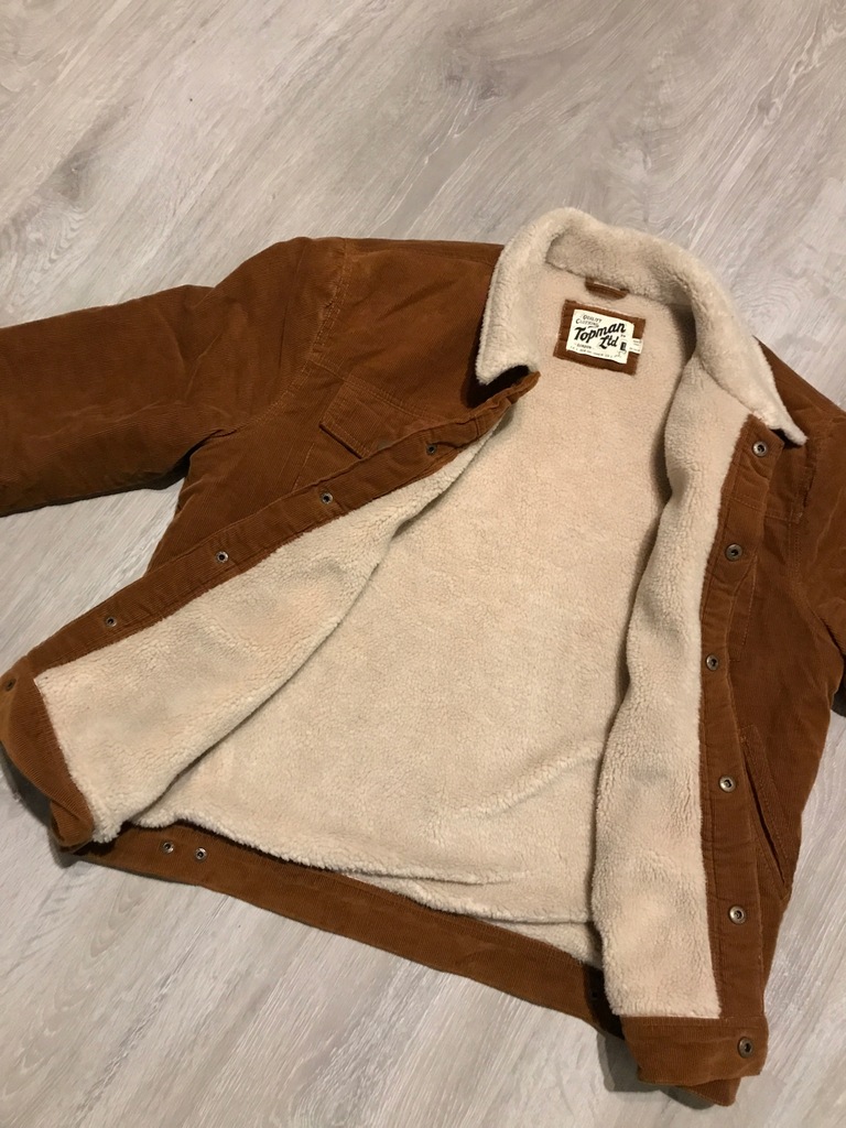 Kożuch Jeansowa kurtka ciepła TOPMAN Zara Ralph L