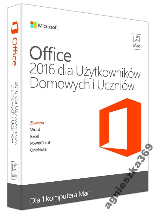 Microsoft Office Home Student MAC 2016 32/64bit PL
