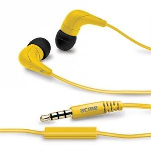 Słuchawki z mikrofonem ACME HE15Y Groovy żółte