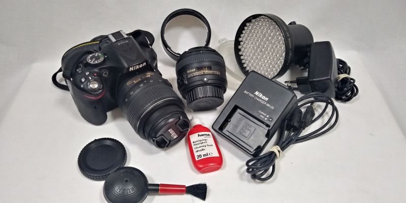 APARAT NICON D5200 +2 OBIEKTYWY +LAMPA +TORBA