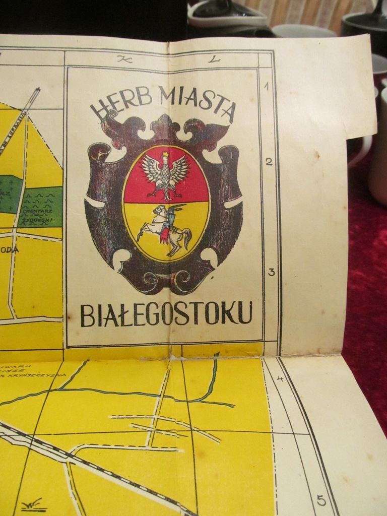 BIAŁYSTOK - PLAN MIASTA A. BRZOSTOWSKIEGO - 1937