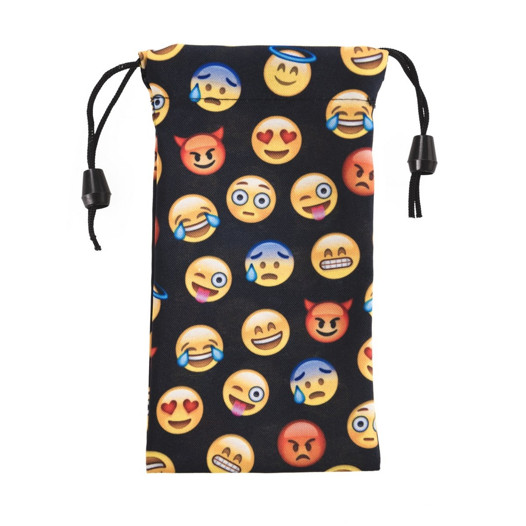 ETUI NA OKULARY SASZETKA POKROWIEC Emoji Black