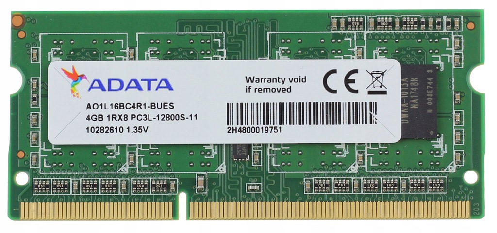 NOWA 4GB 1600MHz DDR3L ADATA PC3L-12800s-11 BUES - 7612358091 ...