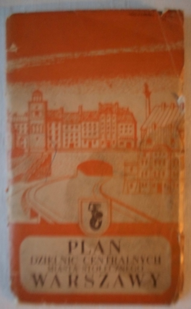 Plan dzielnic centralnych Warszawy 1955 spis ulic