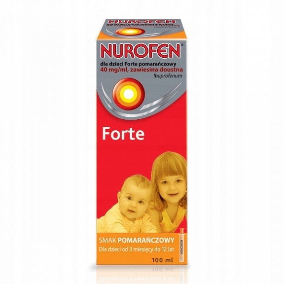 Nurofen dla dzieci Forte,sm.pomarańczowy,100ml