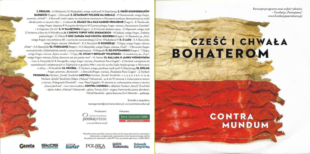 Contra Mundum - Cześć i chwała bohaterom CD - 7191775914 - oficjalne ...
