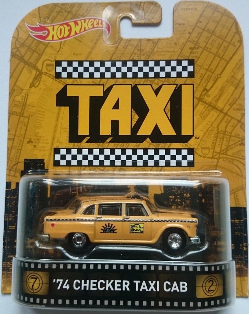 Hot Wheels TAXI '74 Checker Taxi Cab MOC
