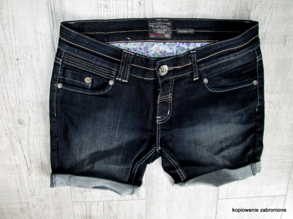 DIESEL - spodenki jeans szorty kieszenie 40 L