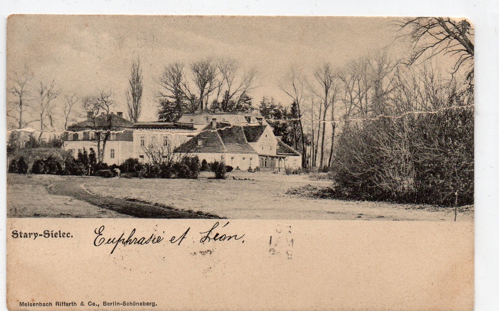 Stary Sielec -  pałac obieg 1898 r.