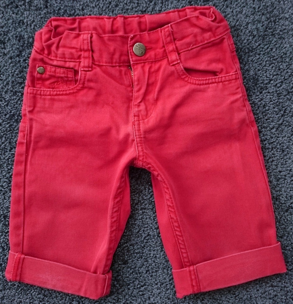 Krótkie spodenki czerwony jeans C&A r. 98