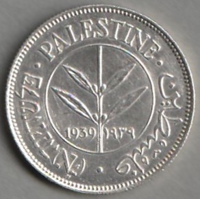 Palestyna / 50 mils / 1939 / srebro