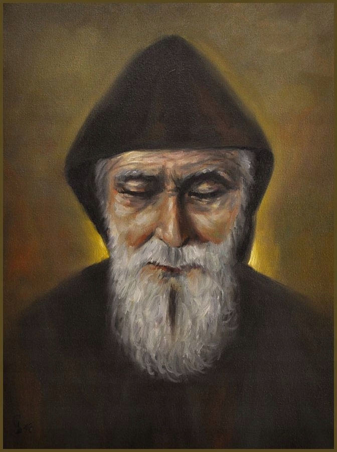 Obraz olejny Święty Charbel Szarbel 30x40 GIERLACH