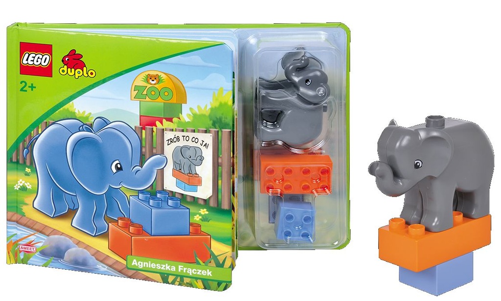 LEGO duplo SŁOŃ + książka Zrób to co ja ZOO - KD