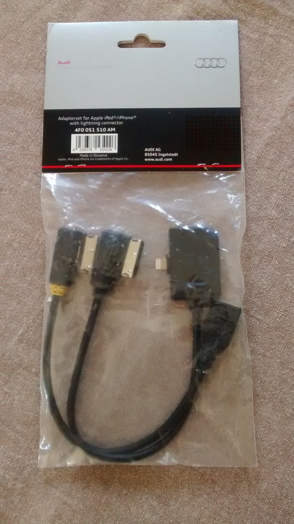 NEW ORYGINALNY KABEL IPHONE 5 6 7 AUDI 4F0051510AM