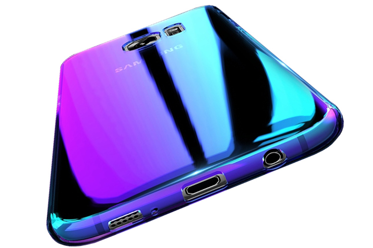 Samsung Galaxy A8 2018 ETUI AURORA BLUE + SZKŁO