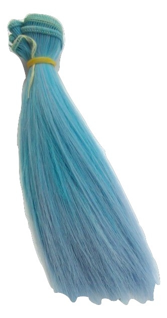 1szt włosy dla lalek, wig 15cm niebieskie