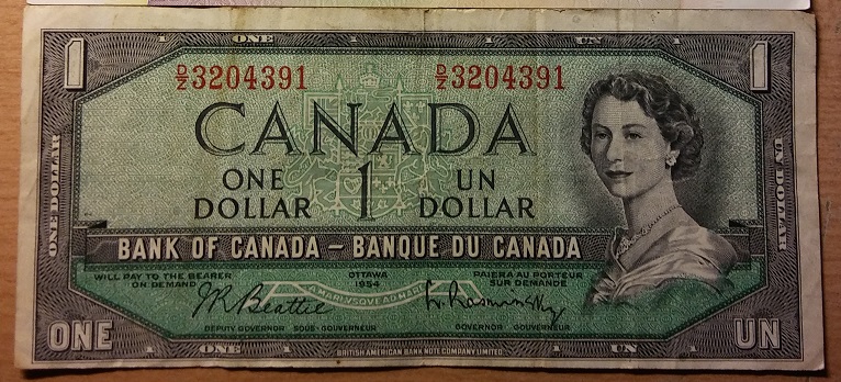 Banknot 1 dolar CANADA KANADA 1954