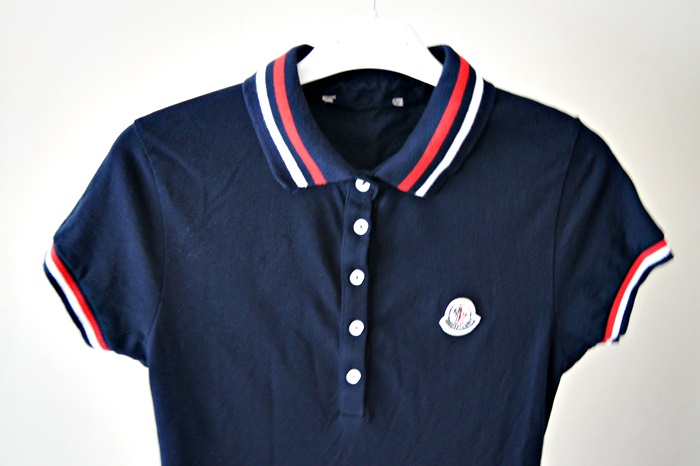 Sukienka polo MONCLER granat 140/146 BDB - 7262650217 - oficjalne archiwum  Allegro