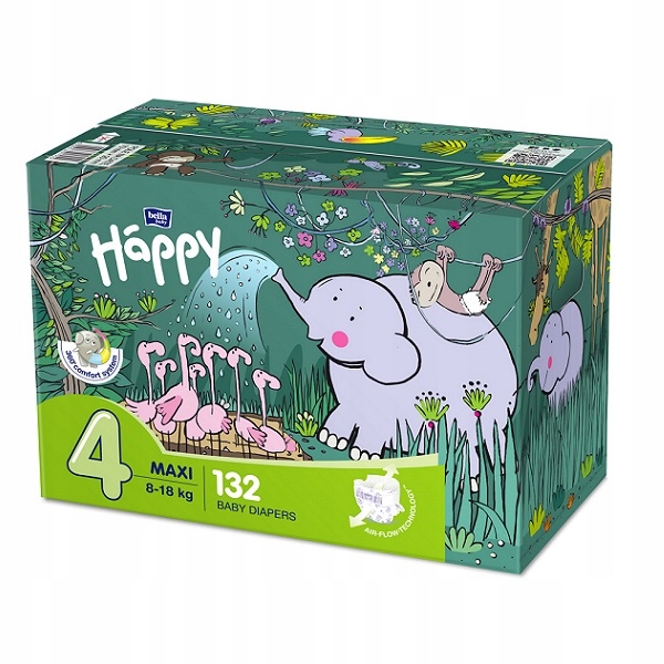 Pieluszki Bella Baby Happy Maxi Box 132szt