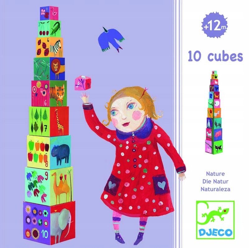 10 cubes - wieża edukacyjna, Djeco DJ08505