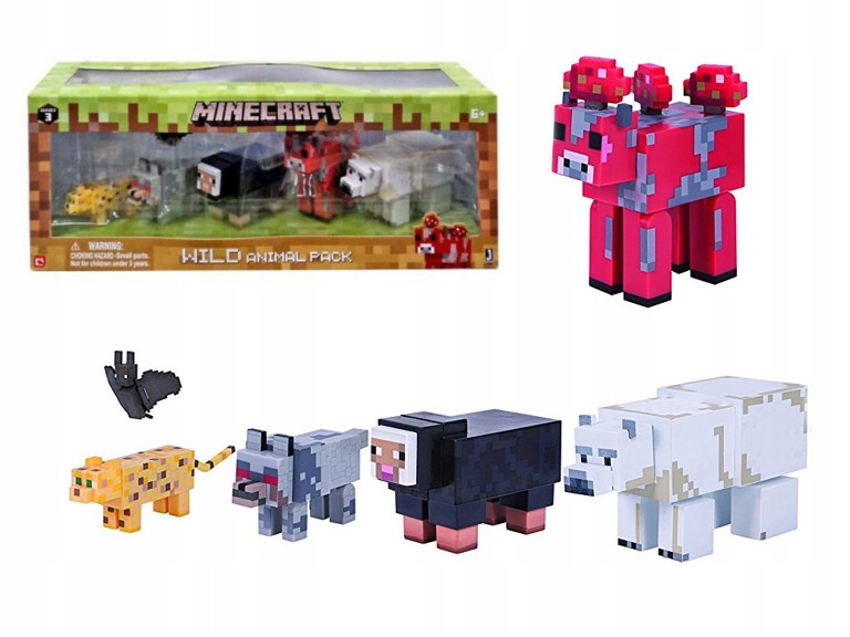 MINECRAFT ZESTAW 6PAK Dzikie ZWIERZĘTA Figurka