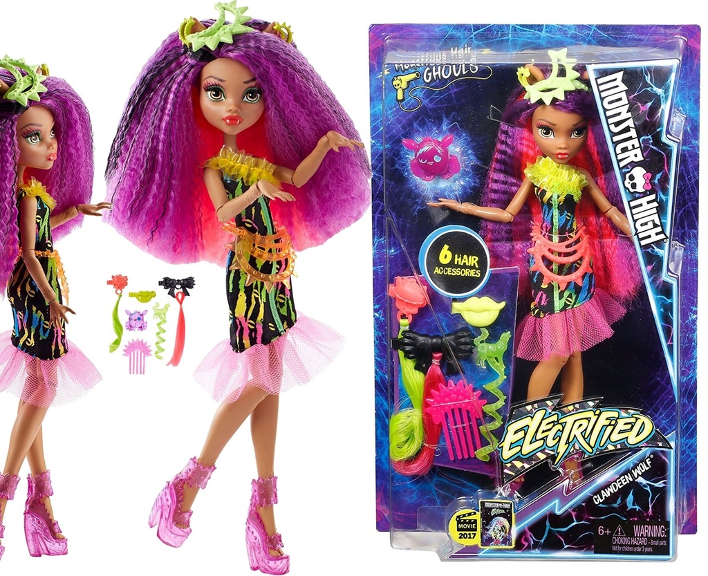 MONSTER HIGH Lalka ZELEKTRYZOWANA CLAWDEEN WOLF