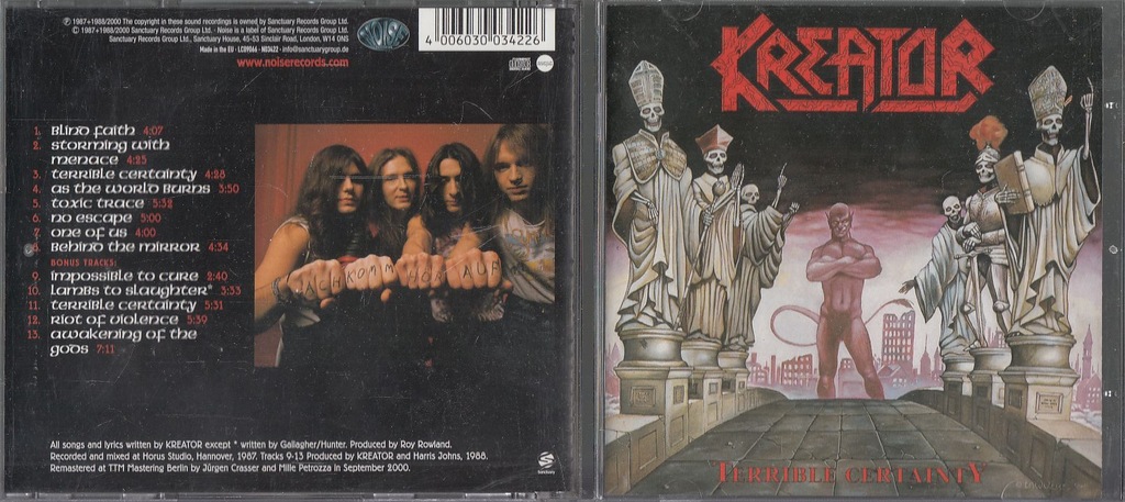 Kreator - Terrible Certainty Album Lyrics