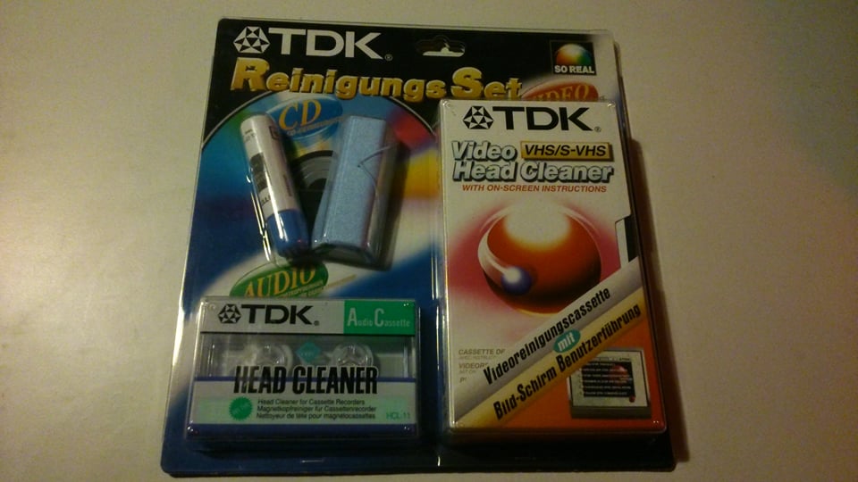  TDK zestaw czyszczący kaseta Video taśma Audio CD