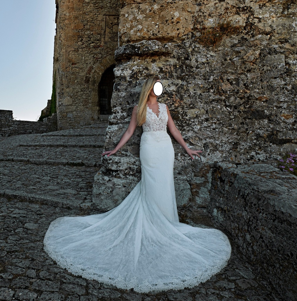 Famosa a'la berta bridal 1420 suknia ślubna 34-36