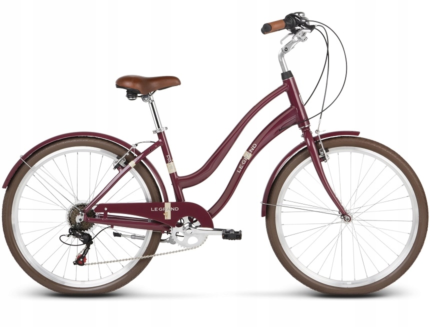 Rower miejski damski LeGrand Pave 1 26 S wiśniowy 7537202603