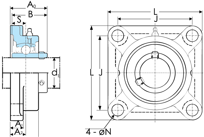 Ucf 208 подшипник размеры