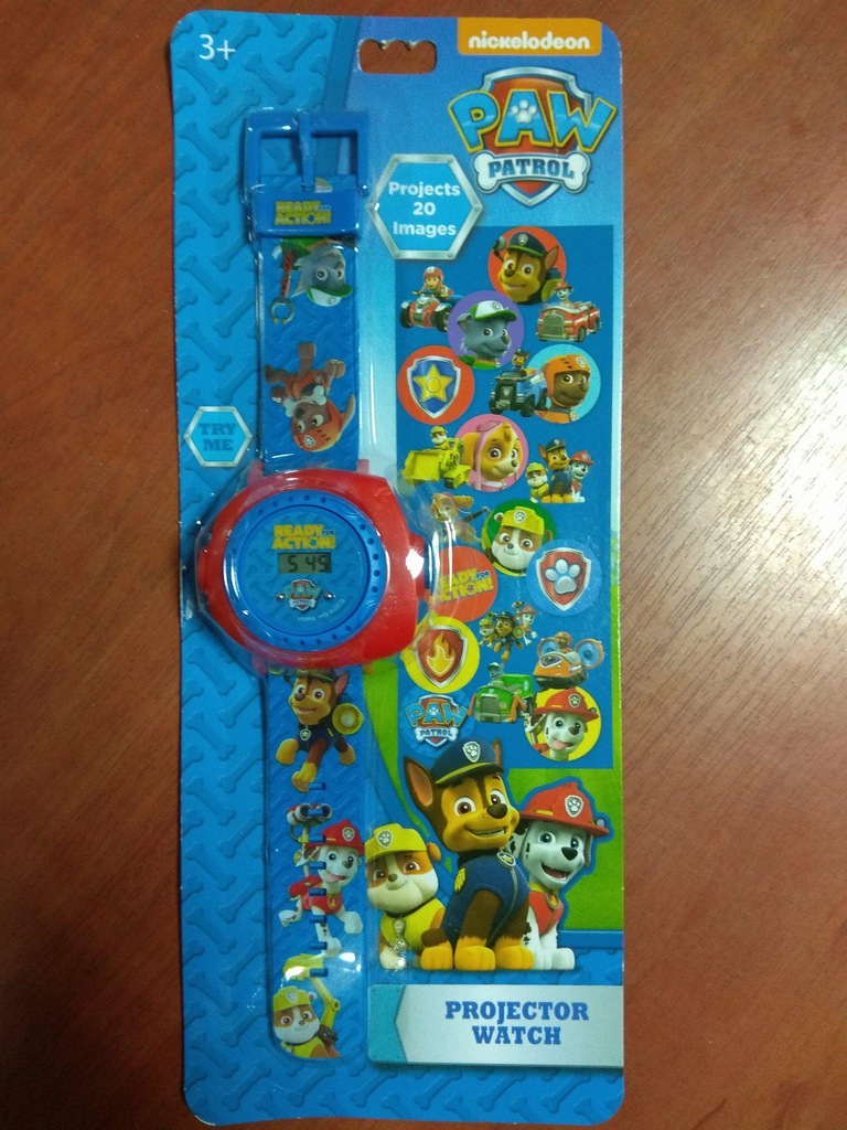 ZEGAREK Z PROJEKTOREM PSI PATROL NICKELODEON