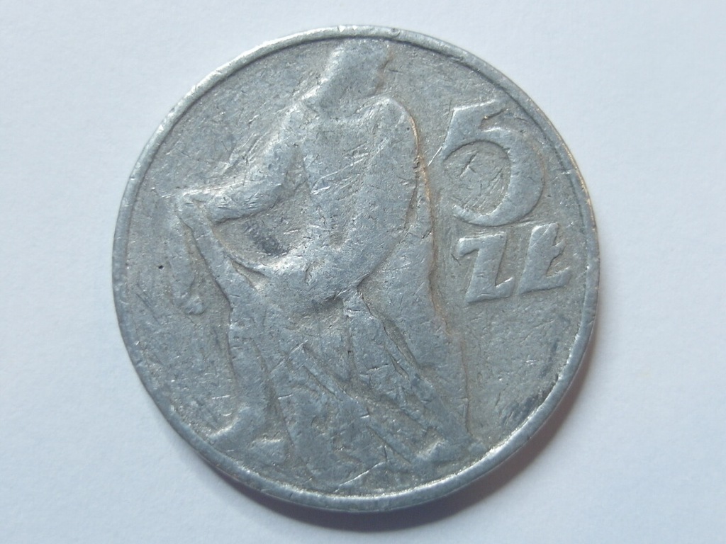 5 zł złotych Rybak 1974 r fals z epoki