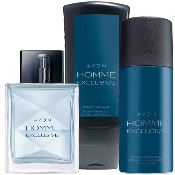 Zestaw Homme Exclusive AVON woda+żel+dezodorant