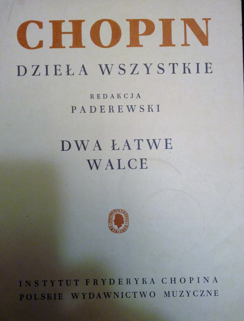 Chopin Fryderyk  Dwa łatwe walce na fortepian