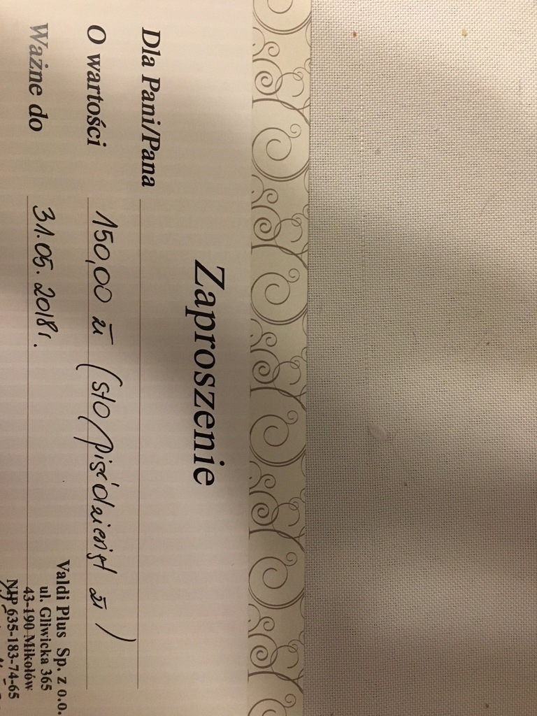 Voucher do Restauracji Valdi Mikołów Zabrze 