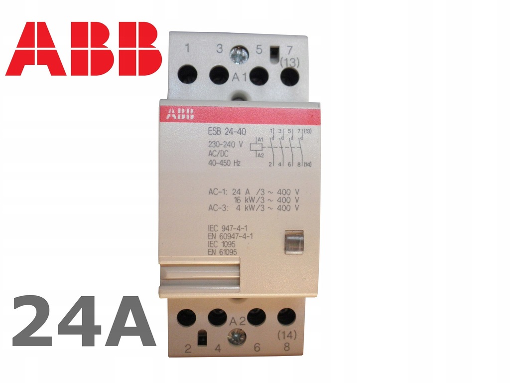 ABB Stycznik ESB 24-40 230V AC/DC 24A 4NO