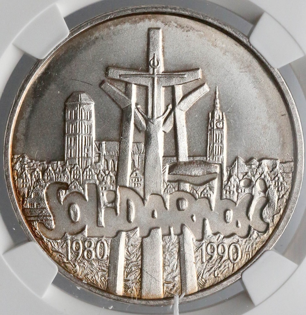 7920. 100.000 zł 1990 Solidarność - NGC MS66