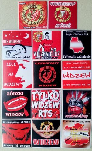 vlepki Widzew Łódź (14 sztuk) zestaw