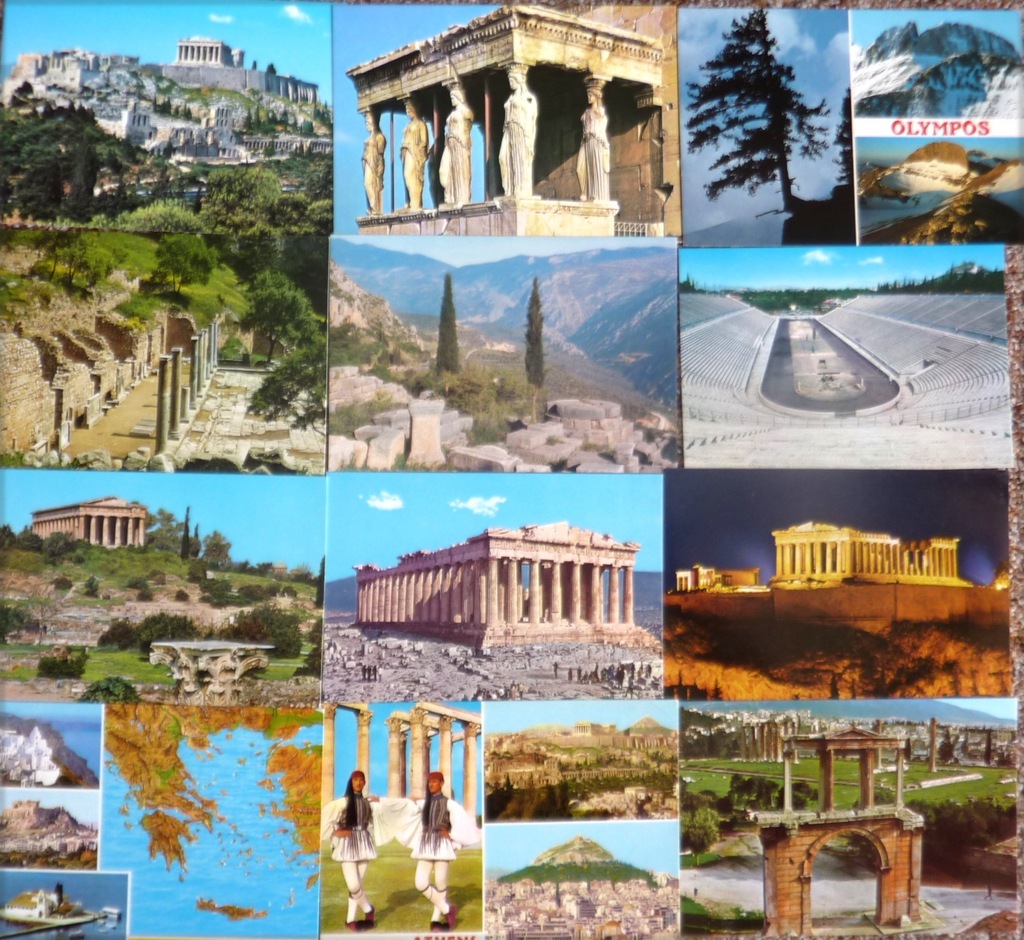 Grecja - 24 widokówki - pocztówki zestaw 10