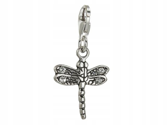 Srebrna zawieszka do bransoletki Charms WAŻKA