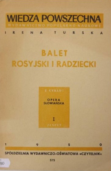 Balet rosyjski i radziecki Zeszyt I 1950 r.