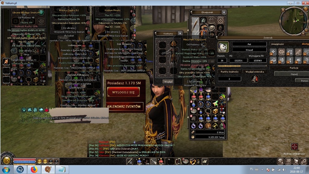 Valium TOP 1 ARCHER LVL (?) FULL IS, EQ PVE+1200SM