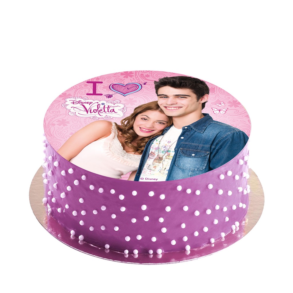 Opłatek na tort Violetta i Thomas 20cm 1 szt