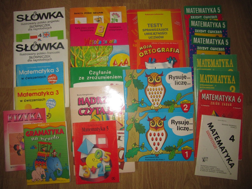 Stare podręczniki do szkoły Matematyka, Fizyka itp