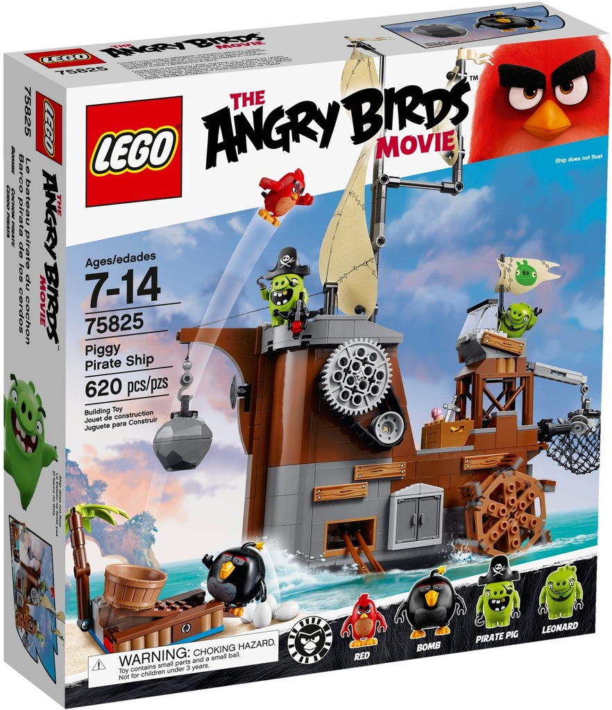 B1 LEGO ANGRY BIRDS 75825 STATEK PIRACKI ŚWINEK