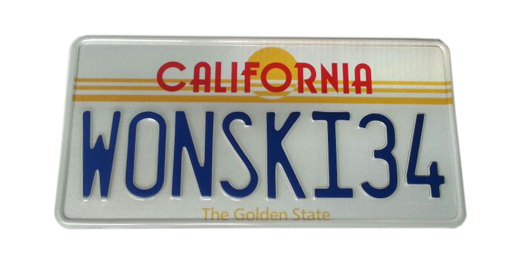 TABLICE REJESTRACYJNE USA IMIENNE CALIFORNIA