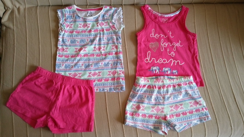F&F piżama kpl LATO dla dziewczynki r.98-2pack